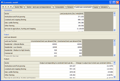 Land use constraint
